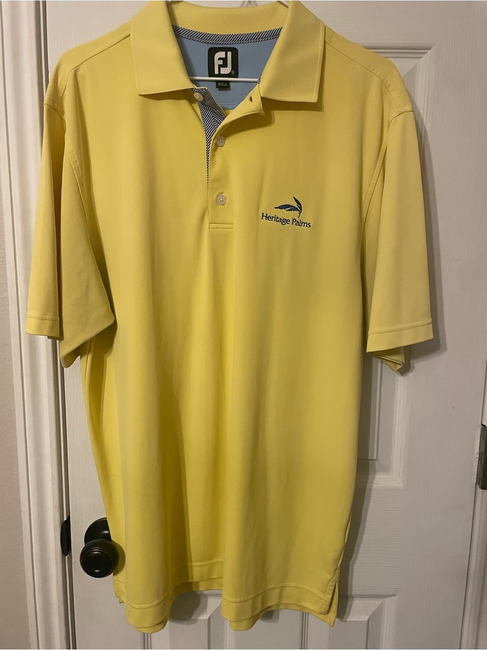 FootJoy Yellow Heritage Palms Men's Polo